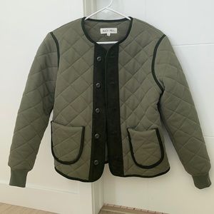 Alex Mill quilted olive jacket